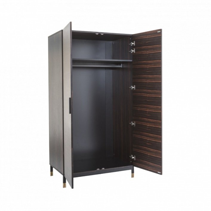 Twenty10 Bali 2 Door Wardrobe in Ebony / Matt Black - SantoLusso