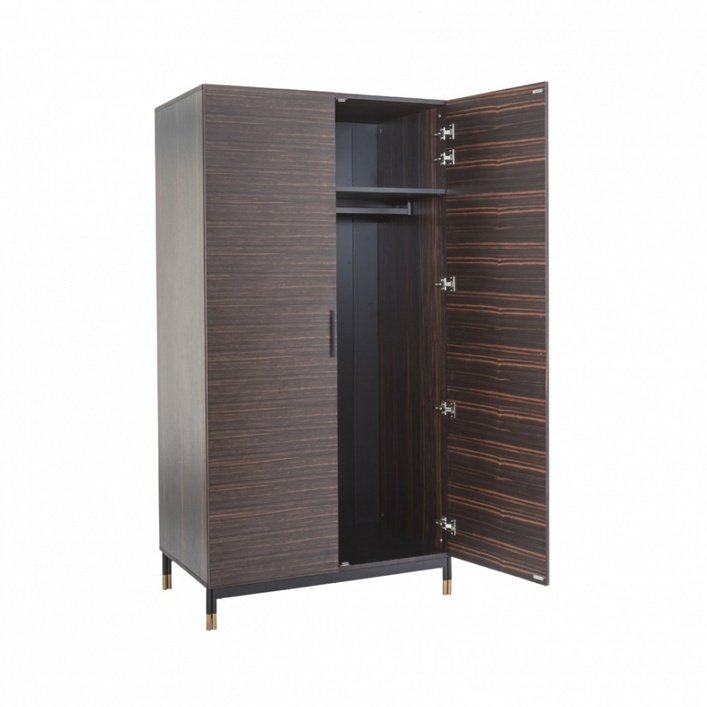 Twenty10 Bali 2 Door Wardrobe in Ebony / Matt Black - SantoLusso