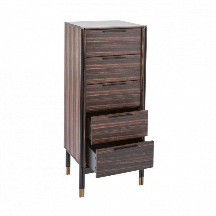 Twenty10 Bali Tallboy Narrow Chest in Ebony / Grey - SantoLusso