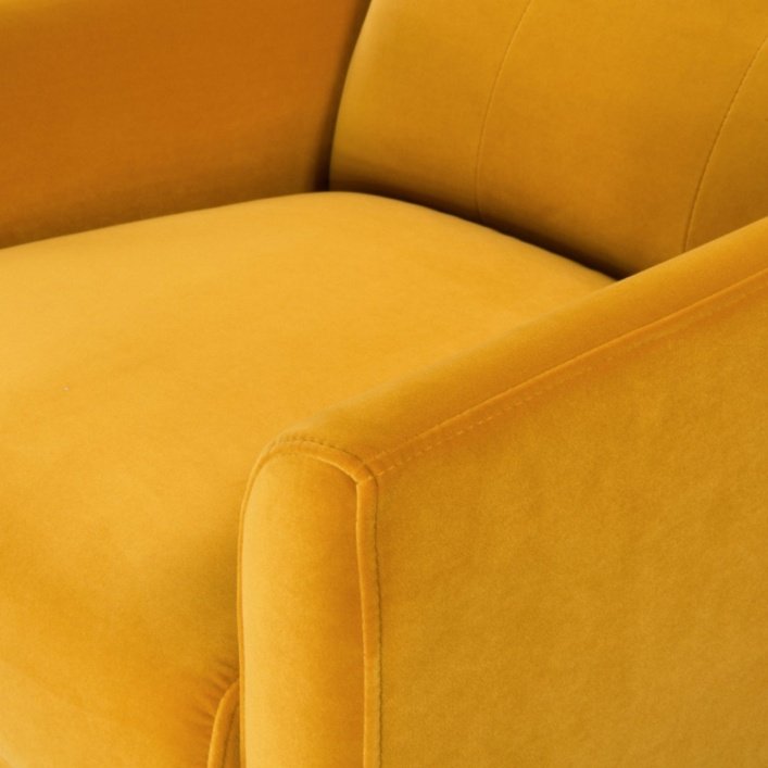 Twenty10 Betty Occasional Chair in Mustard Velvet - SantoLusso