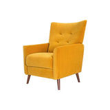 Twenty10 Betty Occasional Chair in Mustard Velvet - SantoLusso