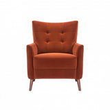 Twenty10 Betty Occasional Chair in Terracotta Velvet - SantoLusso