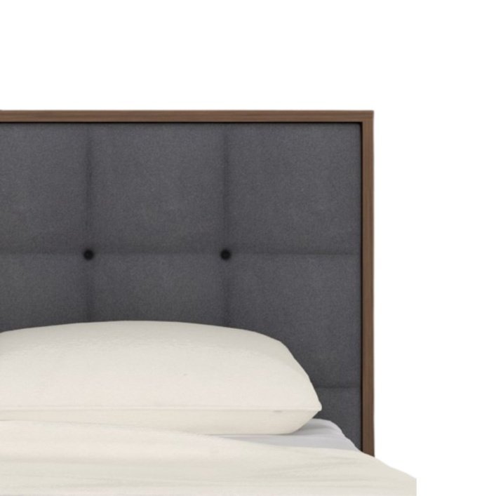 Twenty10 Calla Kingsize Bed in Walnut/Grey - SantoLusso