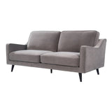 Twenty10 Daffy 2.5 Seat Sofa in Stone Grey Velvet - SantoLusso