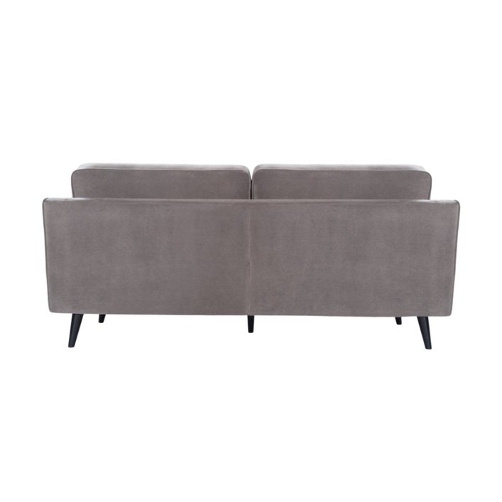 Twenty10 Daffy 2.5 Seat Sofa in Stone Grey Velvet - SantoLusso