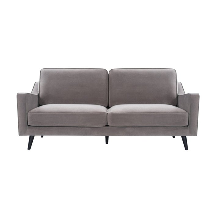 Twenty10 Daffy 2.5 Seat Sofa in Stone Grey Velvet - SantoLusso