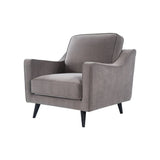 Twenty10 Daffy Armchair in Stone Grey Velvet - SantoLusso