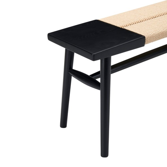 Twenty10 Elder Bench in Black & Natural - SantoLusso