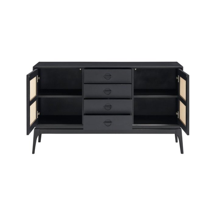 Twenty10 Elder Sideboard in Black & Natural - SantoLusso