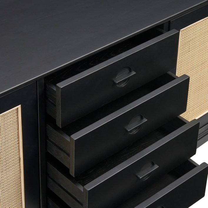 Twenty10 Elder Sideboard in Black & Natural - SantoLusso