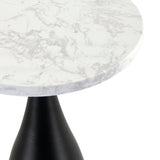 Twenty10 Hazel Lamp Table in Black & White Marble - SantoLusso