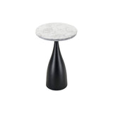 Twenty10 Hazel Lamp Table in Black & White Marble - SantoLusso