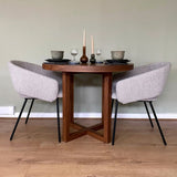 Twenty10 Iris Dining Table 90cms in Walnut - SantoLusso