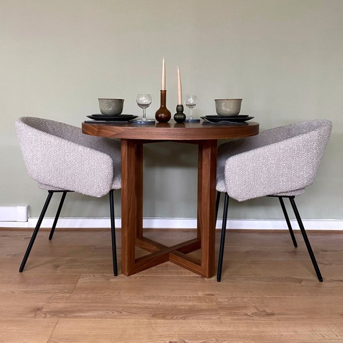 Twenty10 Iris Dining Table 90cms in Walnut - SantoLusso