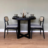 Twenty10 Iris Dining Table 90cms in Wenge (Black Stained Oak) - SantoLusso