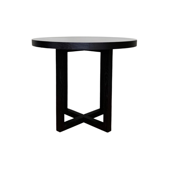 Twenty10 Iris Dining Table 90cms in Wenge (Black Stained Oak) - SantoLusso