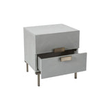 Twenty10 Lilly Bedside Table in Grey Oak Veneer - SantoLusso