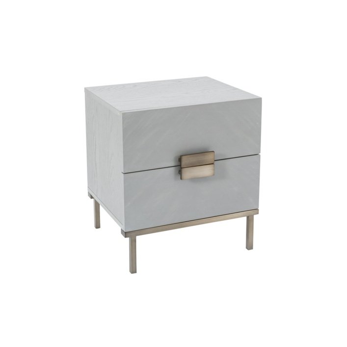 Twenty10 Lilly Bedside Table in Grey Oak Veneer - SantoLusso