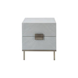 Twenty10 Lilly Bedside Table in Grey Oak Veneer - SantoLusso