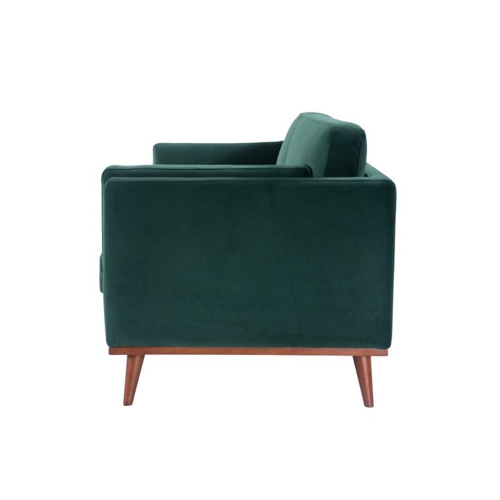 Twenty10 Mickey 2 Seat Sofa in Emerald Green Velvet - SantoLusso