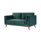 Twenty10 Mickey 2 Seat Sofa in Emerald Green Velvet - SantoLusso