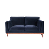 Twenty10 Mickey 2 Seat Sofa in Midnight Blue Velvet - SantoLusso