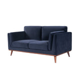 Twenty10 Mickey 2 Seat Sofa in Midnight Blue Velvet - SantoLusso