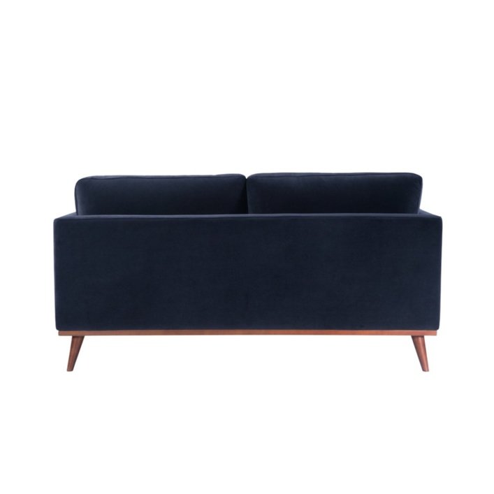 Twenty10 Mickey 2 Seat Sofa in Midnight Blue Velvet - SantoLusso