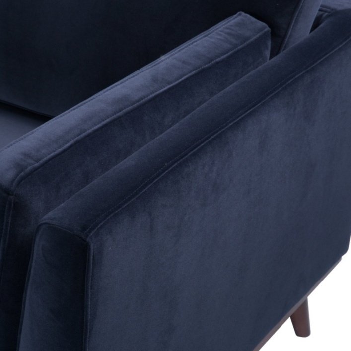 Twenty10 Mickey 2 Seat Sofa in Midnight Blue Velvet - SantoLusso