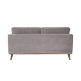 Twenty10 Mickey 2 Seat Sofa in Stone Grey Velvet - SantoLusso