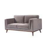 Twenty10 Mickey 2 Seat Sofa in Stone Grey Velvet - SantoLusso