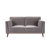 Twenty10 Mickey 2 Seat Sofa in Stone Grey Velvet - SantoLusso