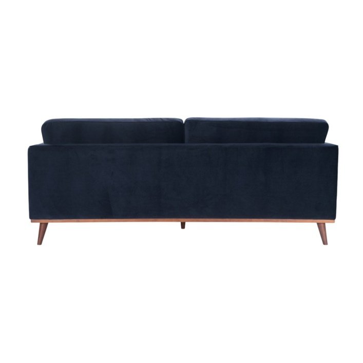 Twenty10 Mickey 3 Seat Sofa in Midnight Blue Velvet - SantoLusso