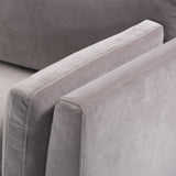 Twenty10 Mickey 3 Seat Sofa in Stone Grey Velvet - SantoLusso