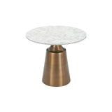 Twenty10 Olive Dining Table in Bronze & White Marble - SantoLusso