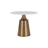 Twenty10 Olive Dining Table in Bronze & White Marble - SantoLusso