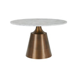 Twenty10 Olive Large Dining Table in Bronze & White Marble - SantoLusso