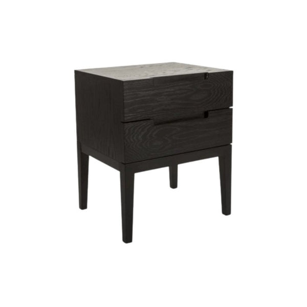 Twenty10 Orchid 2 Drawer Bedside in Wenge (Black Stained Oak) - SantoLusso