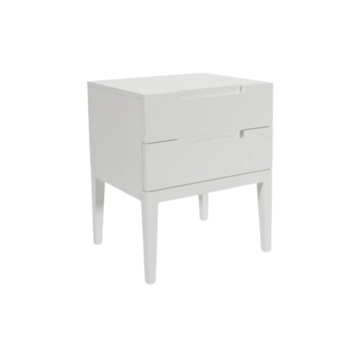 Twenty10 Orchid 2 Drawer Bedside in White - SantoLusso