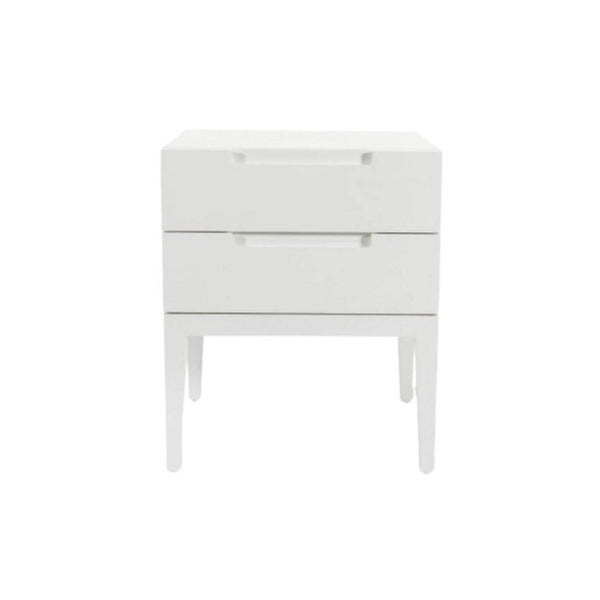 Twenty10 Orchid 2 Drawer Bedside in White - SantoLusso