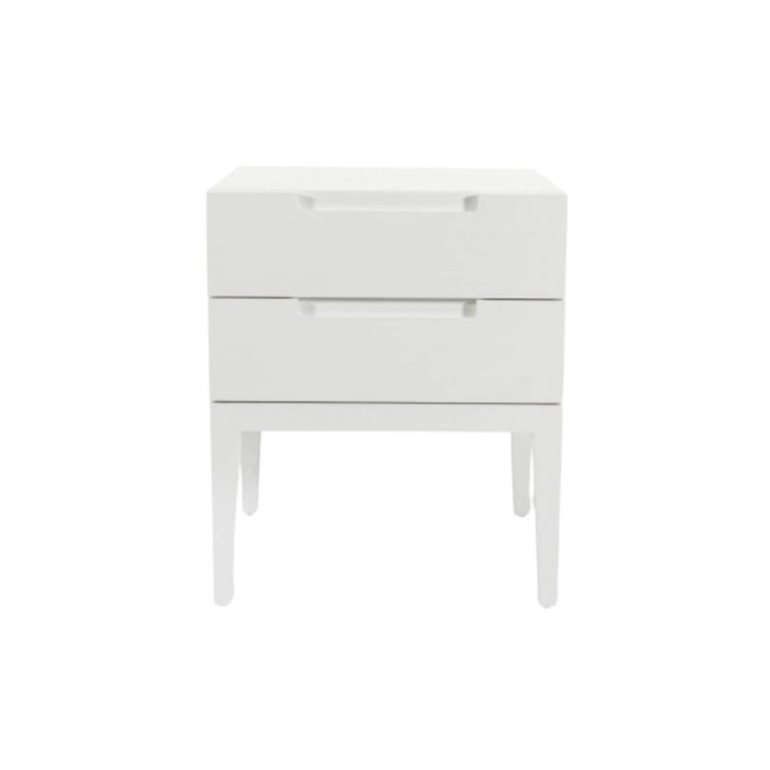 Twenty10 Orchid 2 Drawer Bedside in White - SantoLusso