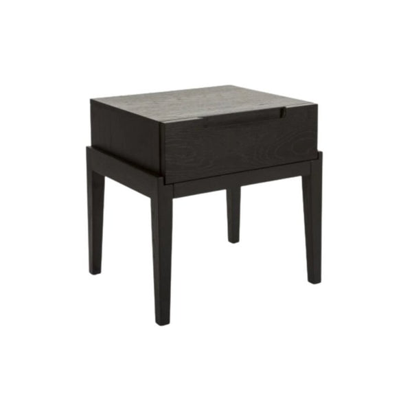 Twenty10 Orchid Bedside Single Drawer in Wenge (Black Stained Oak) - SantoLusso