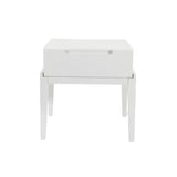 Twenty10 Orchid Bedside Single Drawer in White - SantoLusso