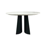 Twenty10 Rosemary Round Dining Table in Black & White Marble - SantoLusso