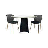 Twenty10 Rosemary Round Dining Table in Black & White Marble - SantoLusso