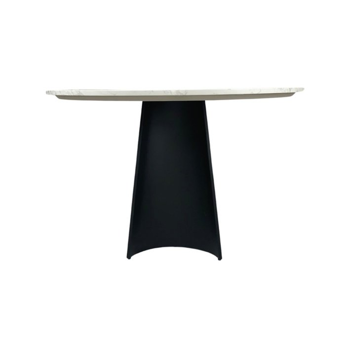 Twenty10 Rosemary Round Dining Table in Black & White Marble - SantoLusso