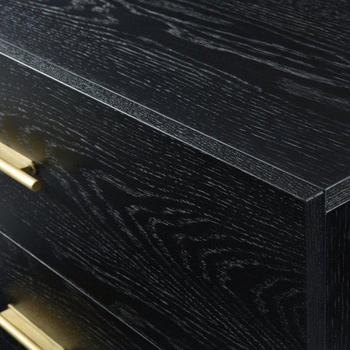 Twenty10 Tulip Drawer Chest in Wenge (Black Stained Oak) - SantoLusso