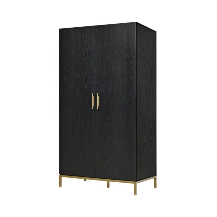 Twenty10 Tulip Wardrobe in Wenge (Black Stained Oak) - SantoLusso