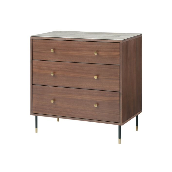 Twenty10 Willow 3 Drawer Chest in Walnut - SantoLusso