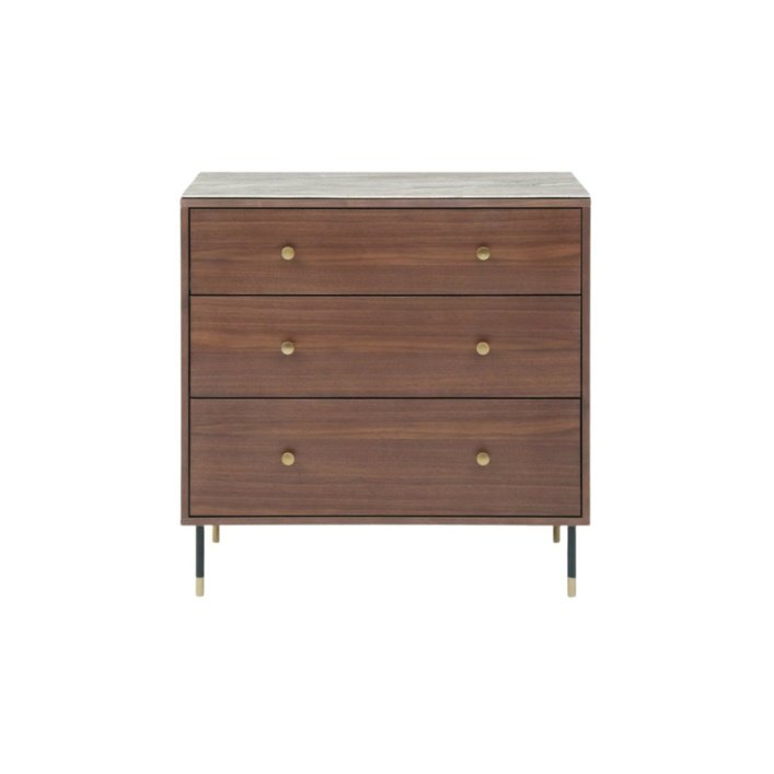 Twenty10 Willow 3 Drawer Chest in Walnut - SantoLusso